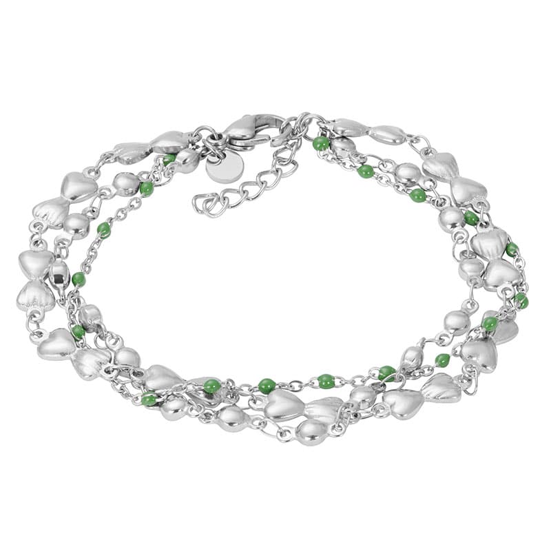 Bracelets Botswana (green beads)