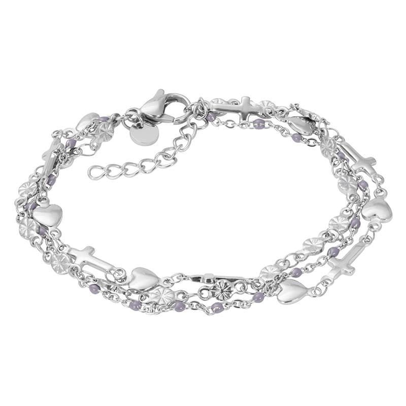 Bracelets Ghana (grey beads)