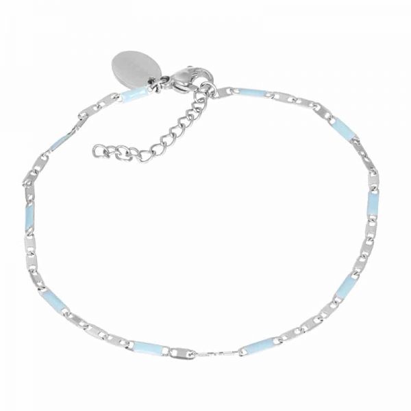 Curacao (blue) armband zilver - iXXXi
