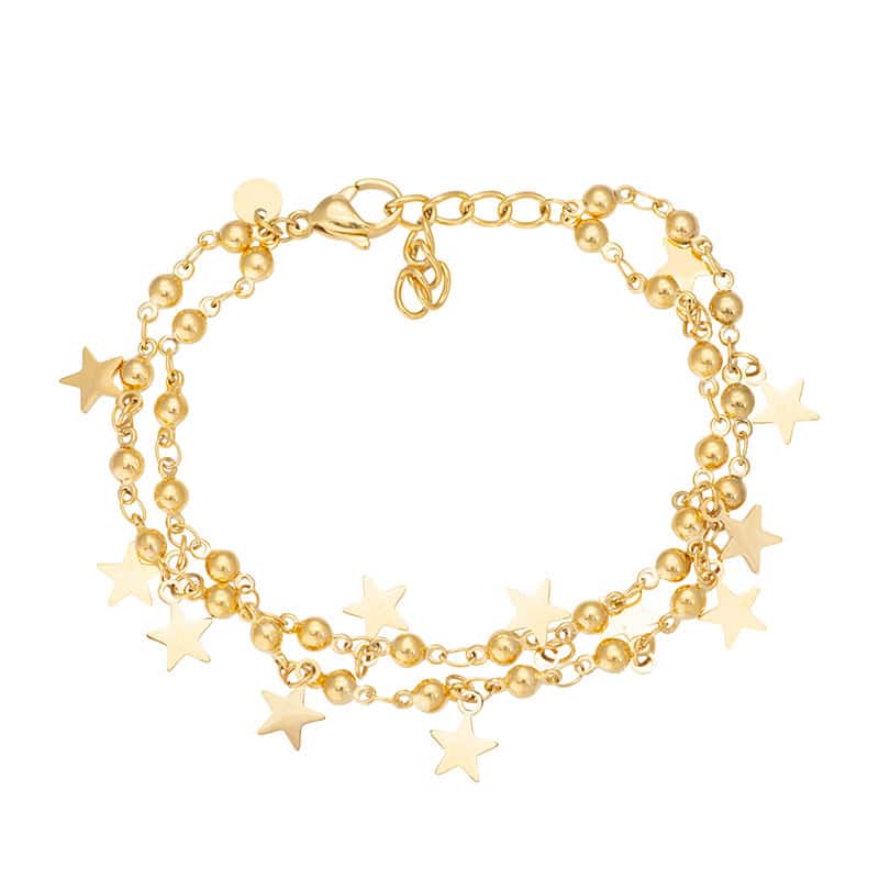 Dazzling stars armband goud - iXXXi