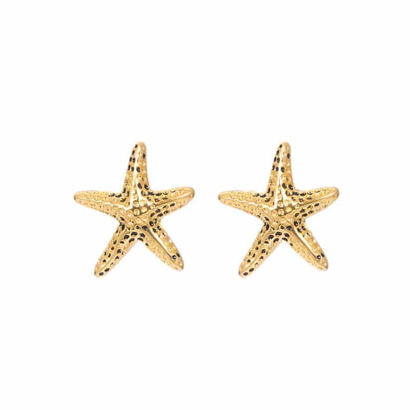 Sea star oorbellen goud - iXXXi