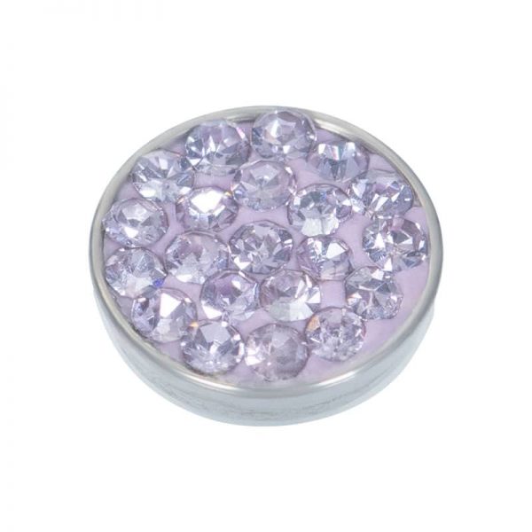 Violet stone 7mm top part  zilver - iXXXi